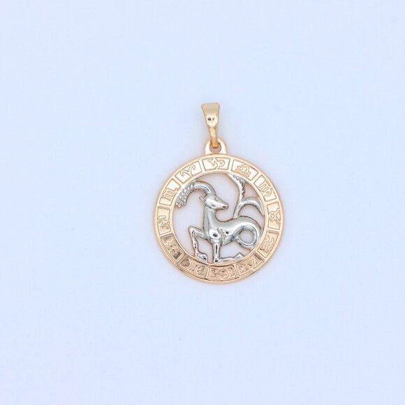 "Rose Gold Capricorn Zodiac Pendant with Elegant Goat Symbol Design, XPPT1452 - Picture 10 of 12
